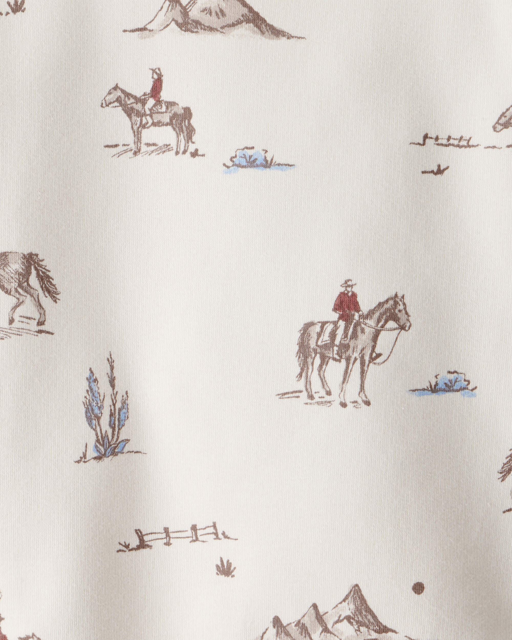 Toddler French Terry Sweatshirt Made with Organic Cotton Western Rodeo Print