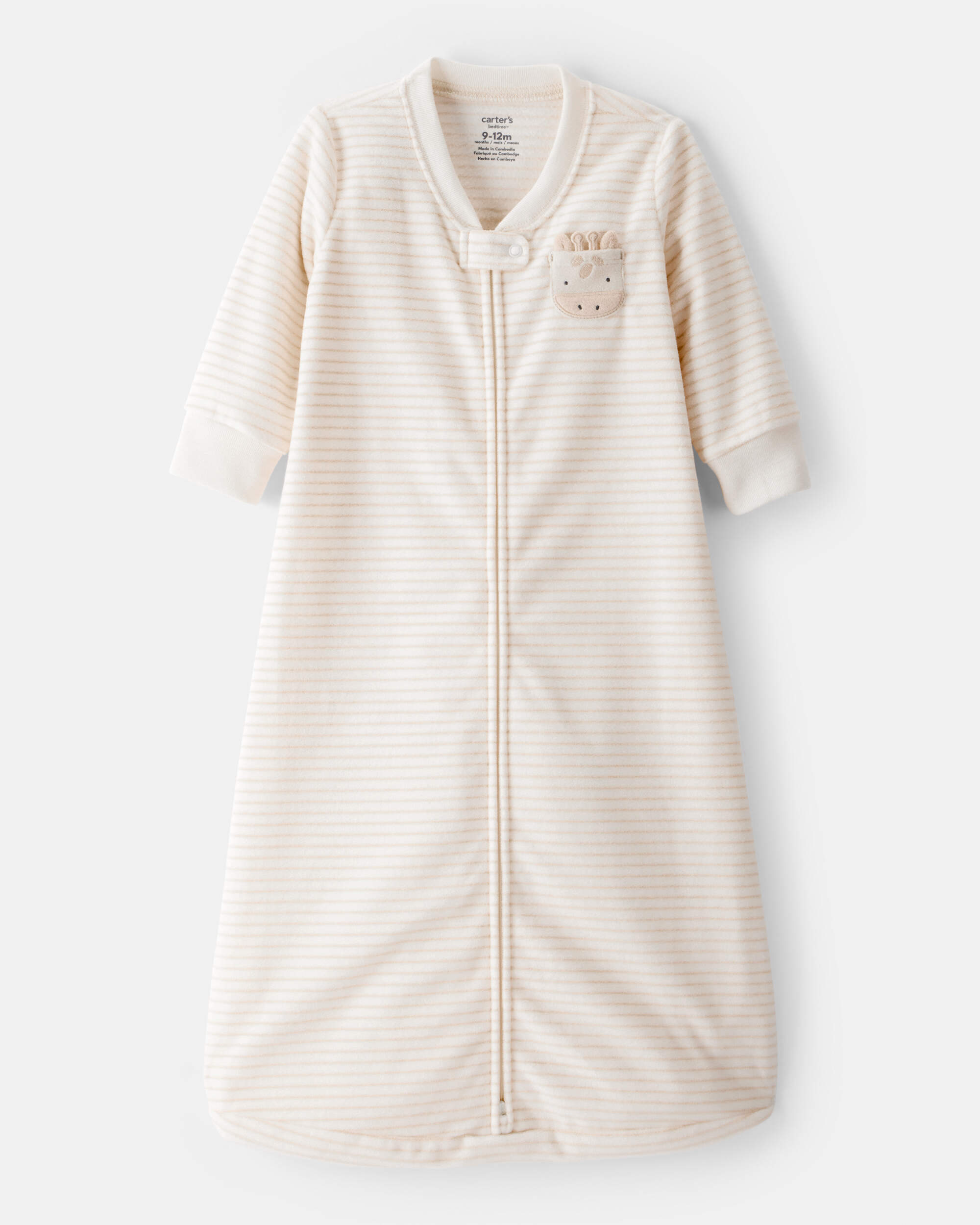 Baby Loose Fit Long-Sleeve Wearable Blanket - White