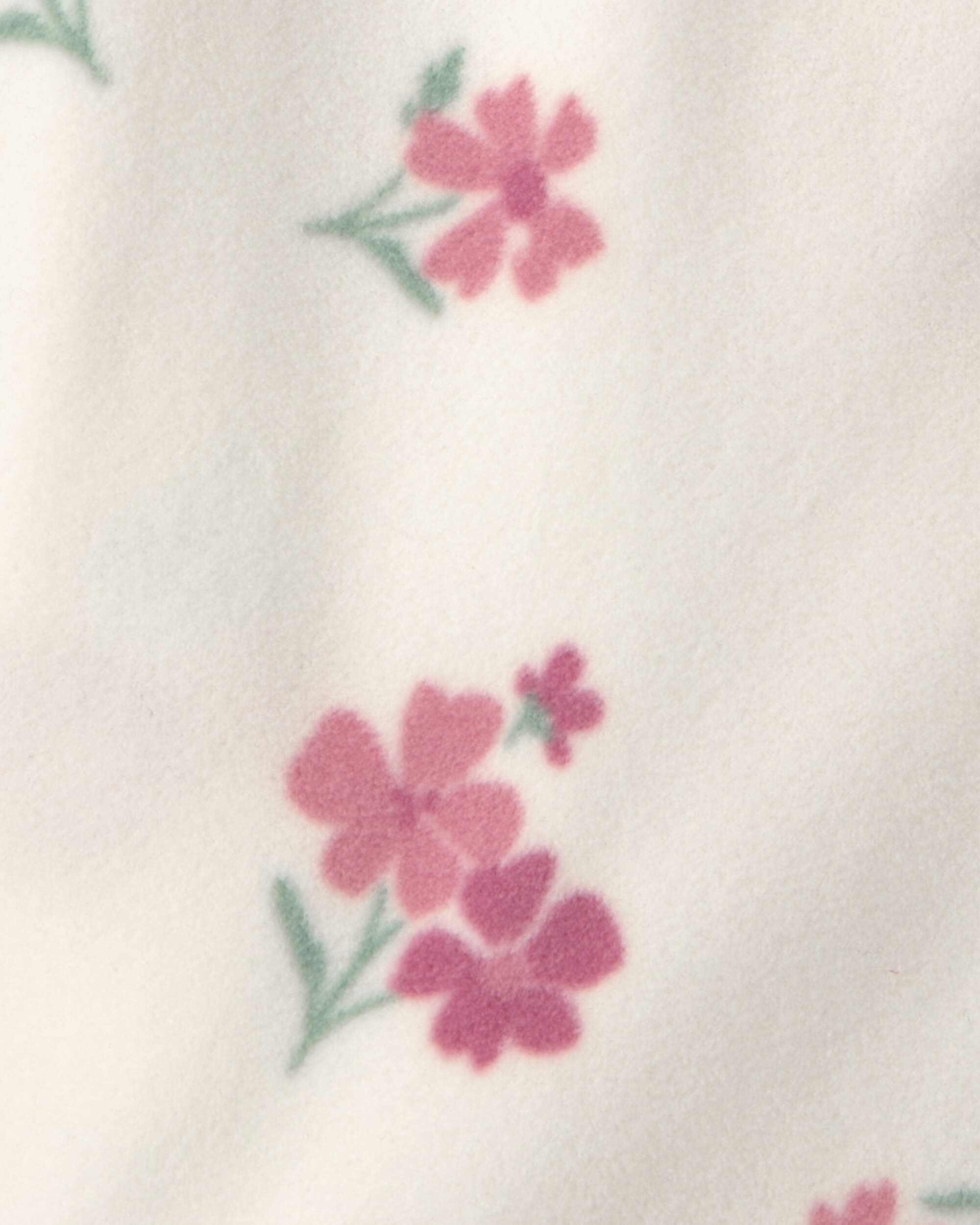 Baby Girl Floral Fleece Loose Fit Wearable Blanket - Cream