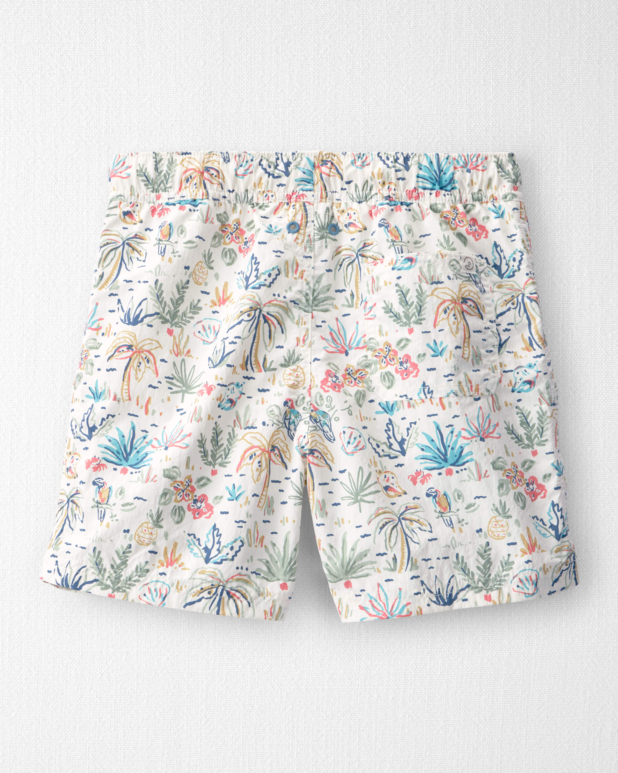 Boys Recycled Swim Trunks Tropical Paradise Print