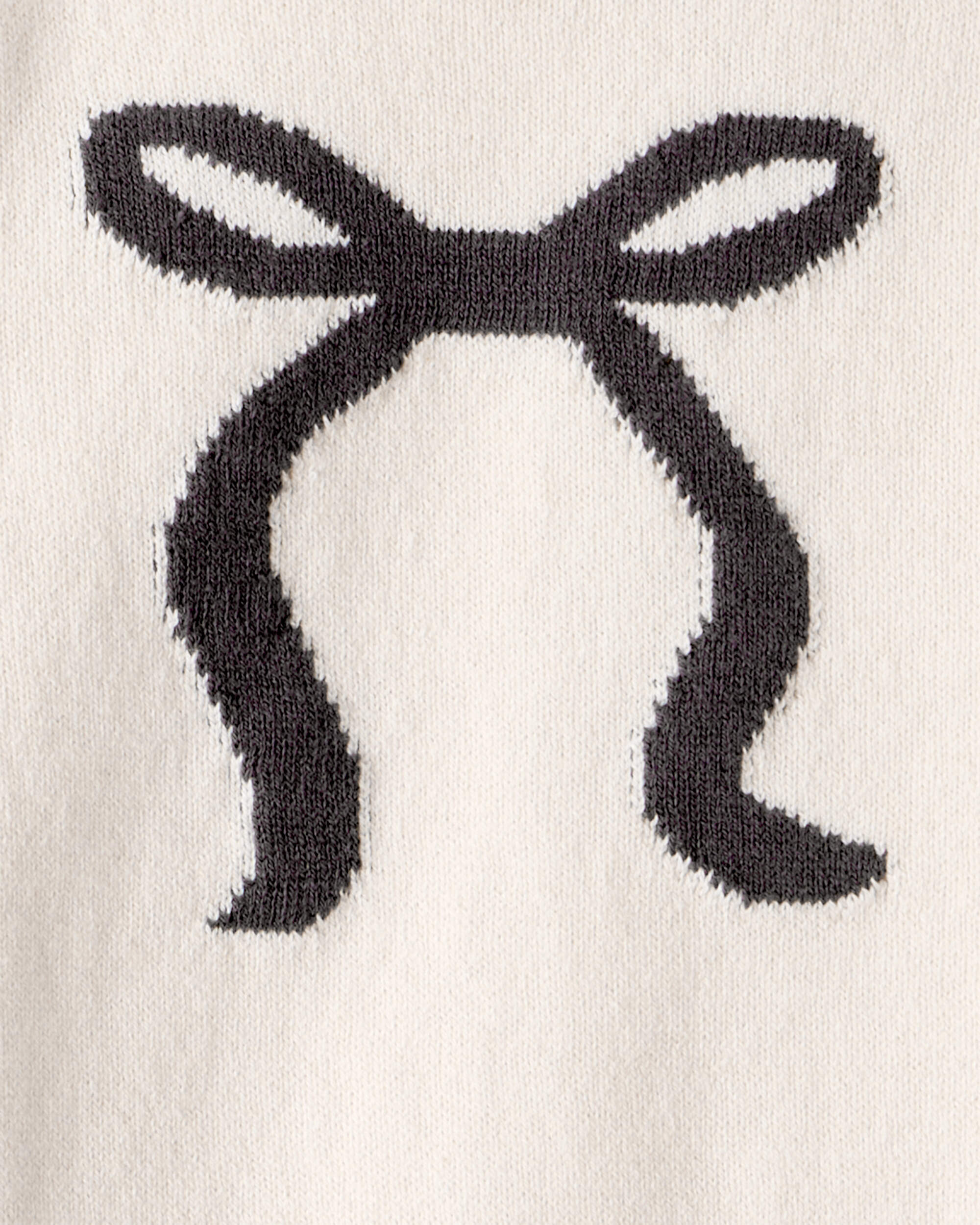 Baby Girl Bow Cotton Long-Sleeve Tee & Pant Set - White