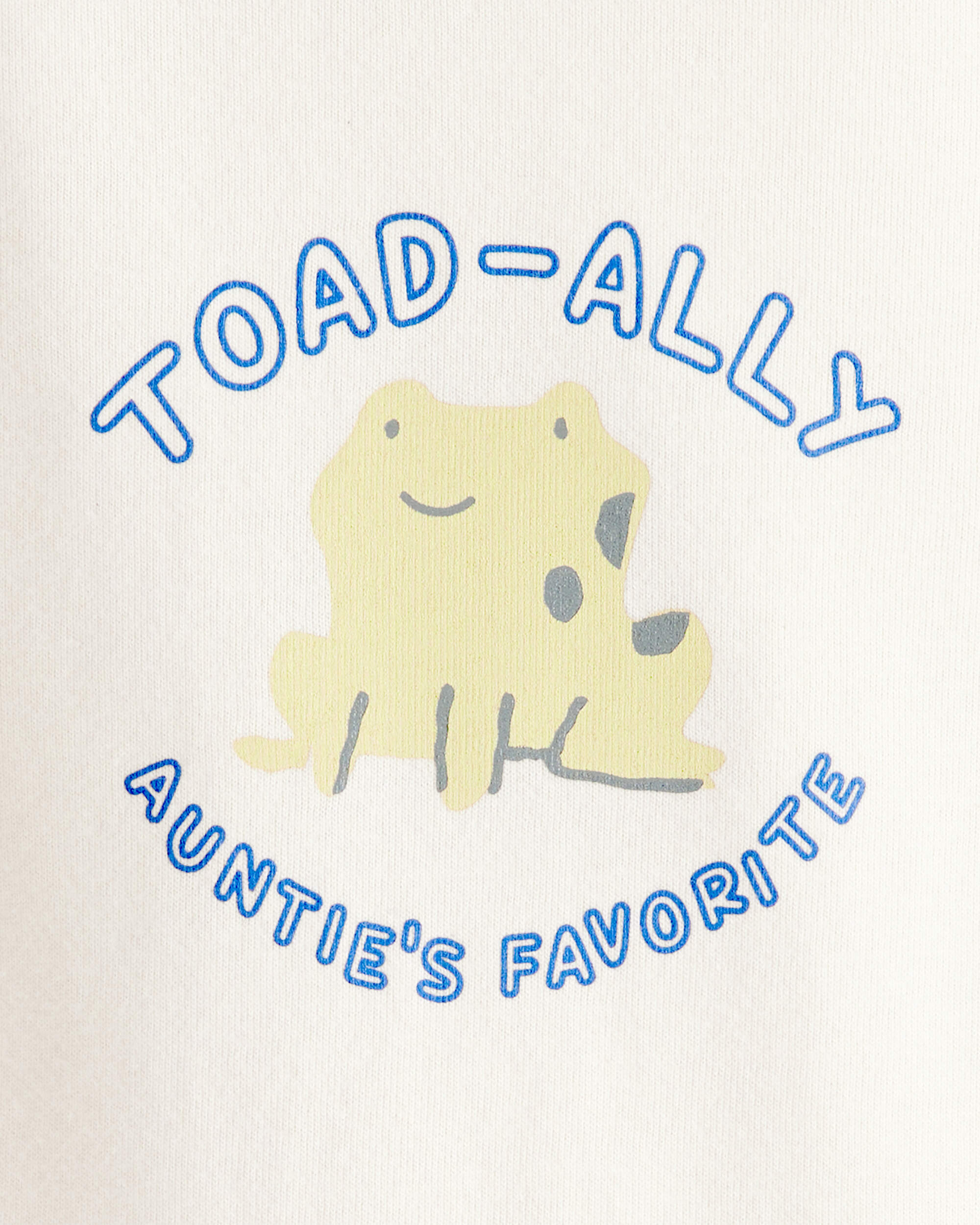 Baby Aunts Favourite Cotton Long-Sleeve Graphic Bodysuit - White