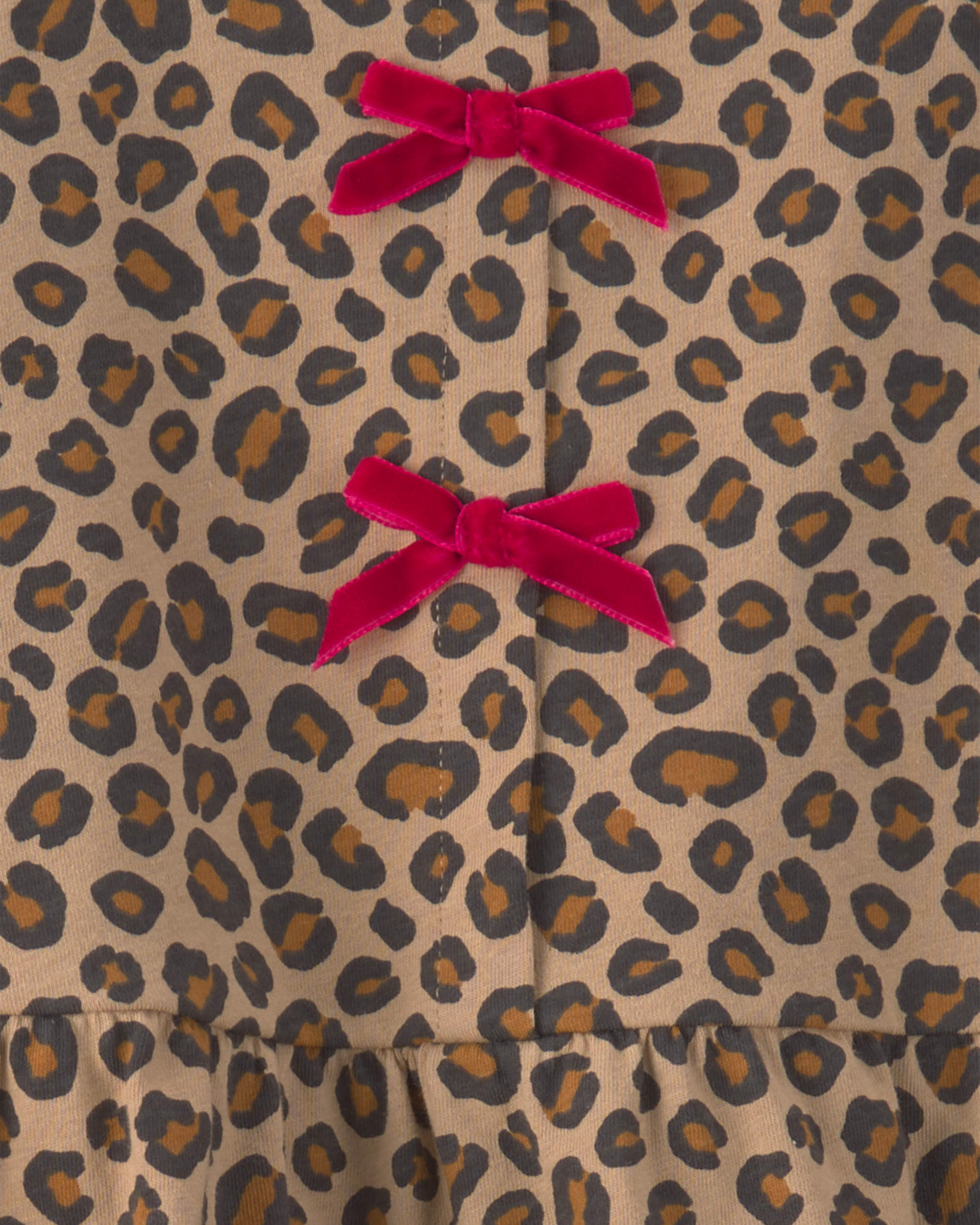 Toddler Girl 2-Piece Leopard Long-Sleeve Top & Pant Set - Brown/Grey