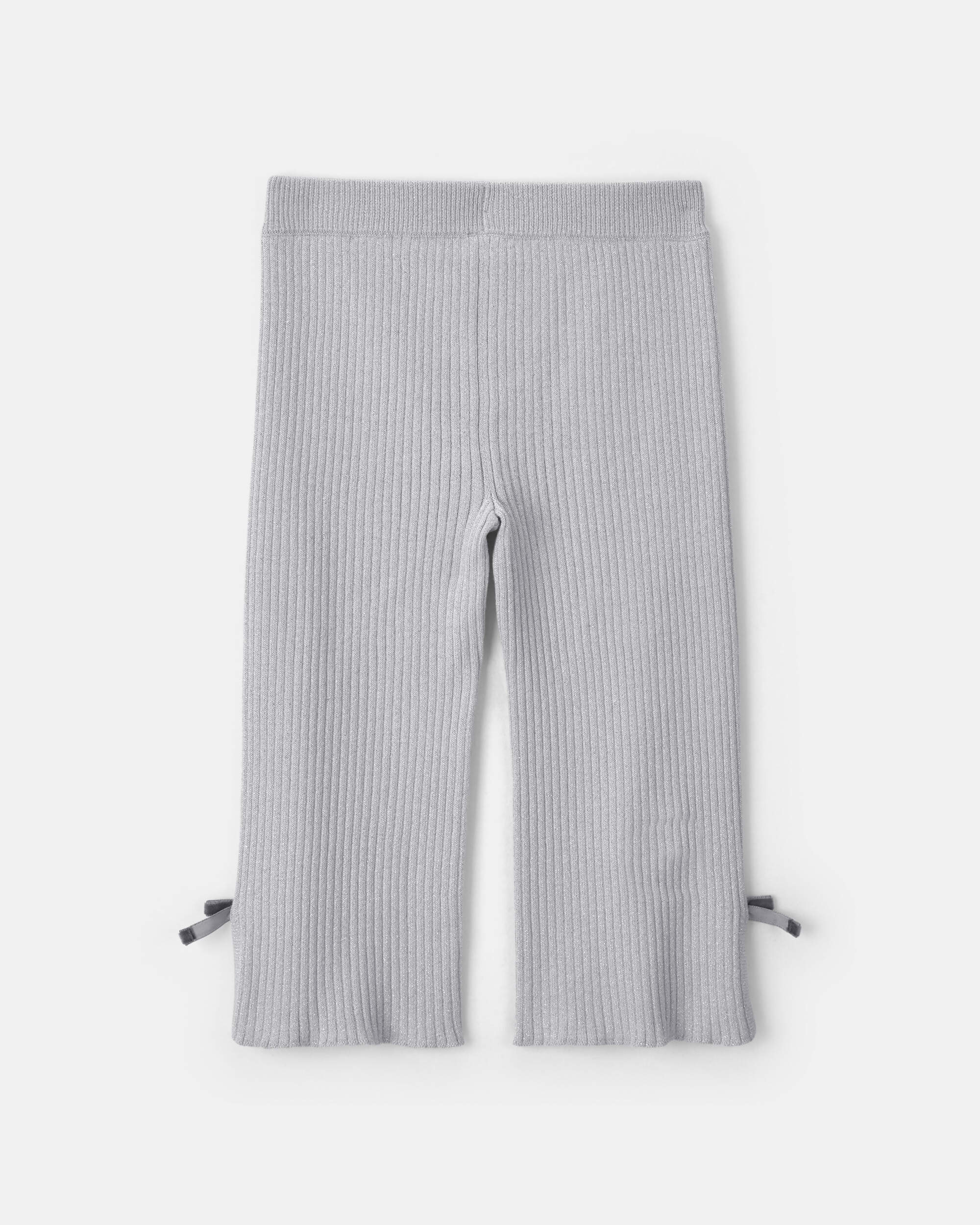 Toddler Girl Bow Flare Pants - Grey