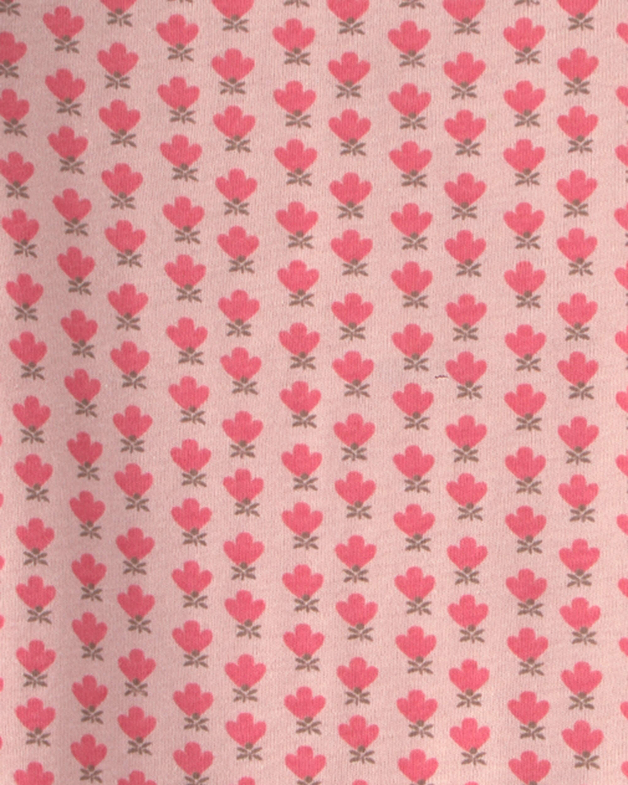 Toddler Girl 2-Piece Organic Cotton Pyjamas Pink Floral