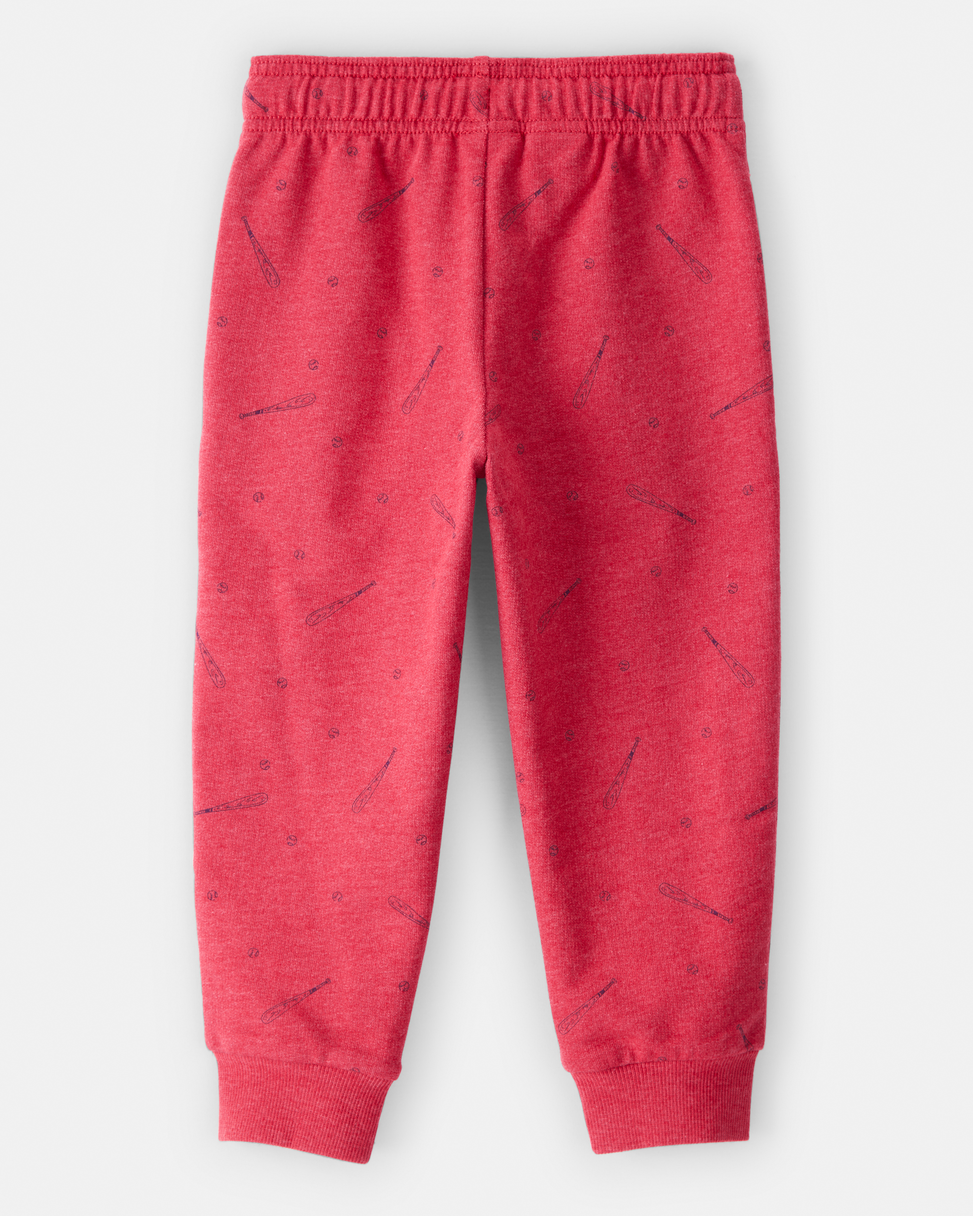 Toddler Boy Baseball French Terry Jogger - Red