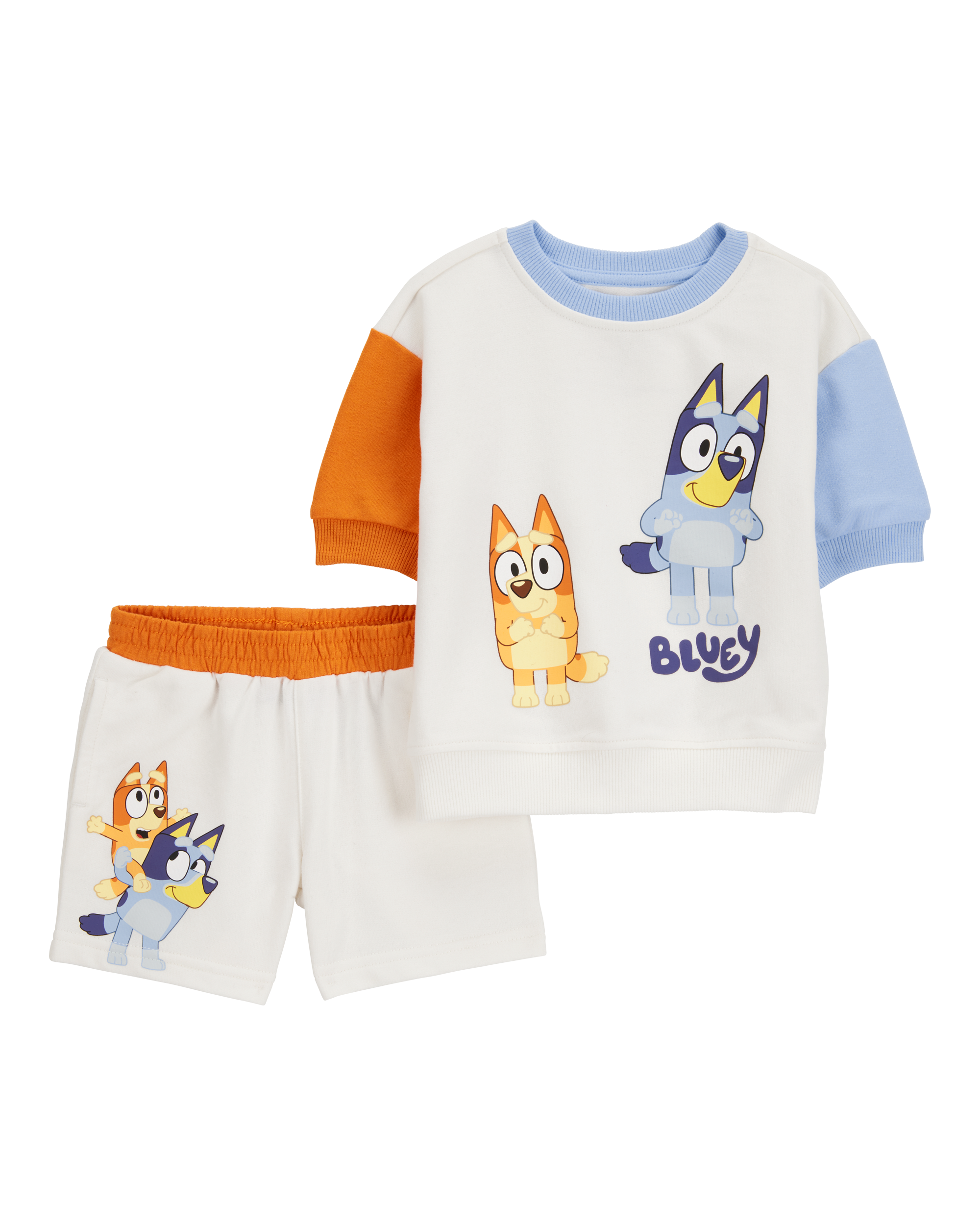 Toddler 2-Piece Bluey French Terry Outfit Set - Cream