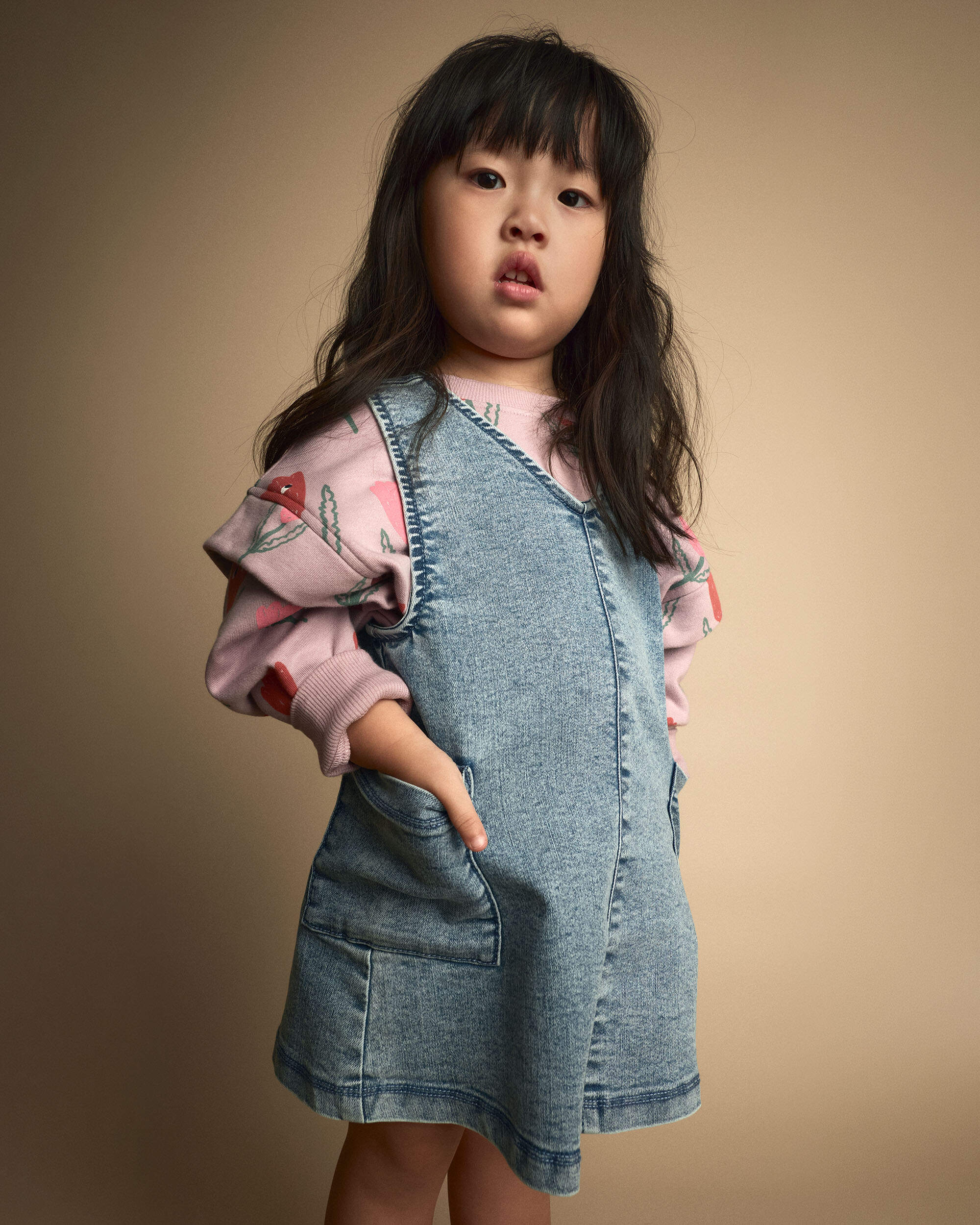 Toddler Girl Otter Pocket Jumper Avenue Wash - Blue