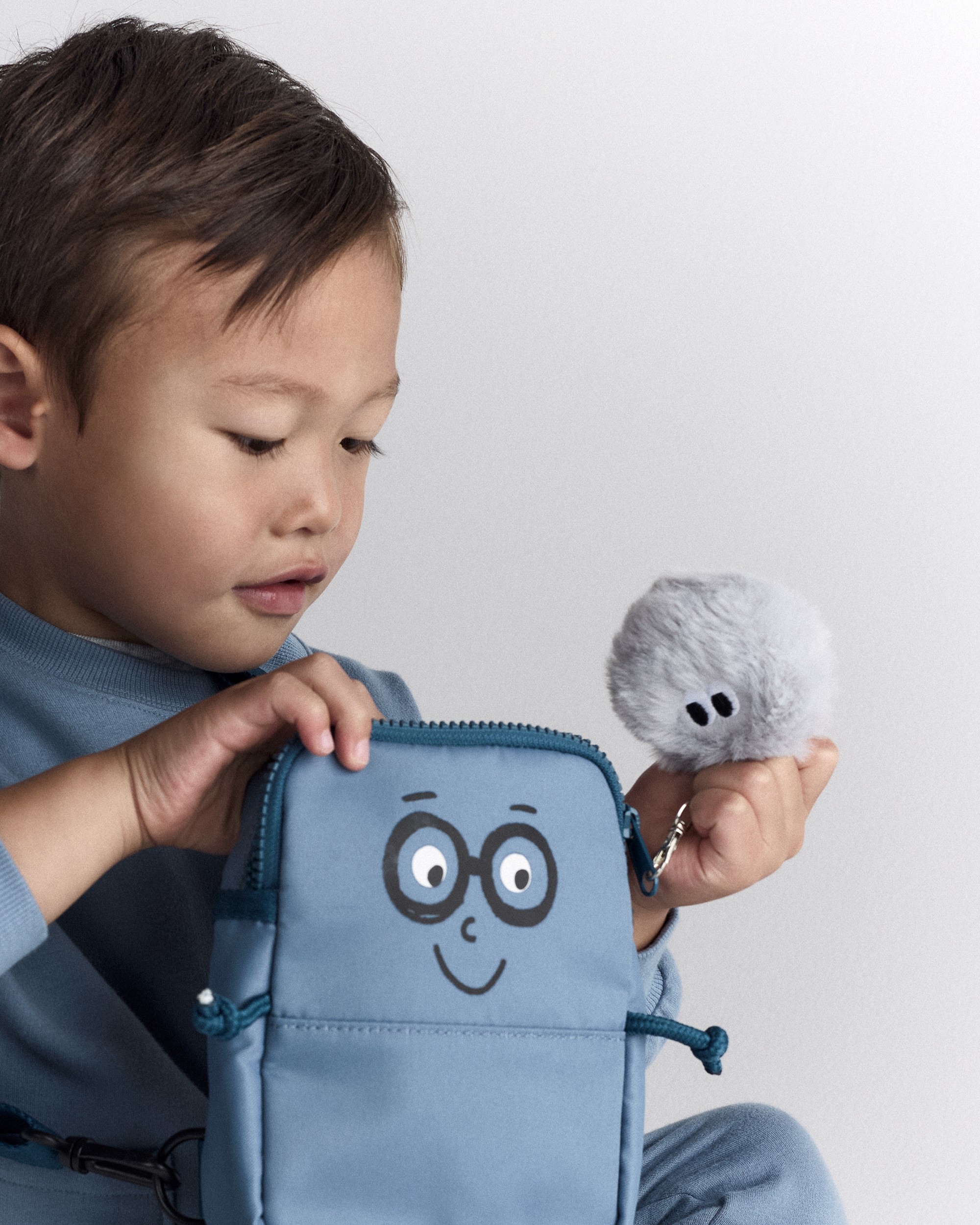 Toddler Squish Bag Charm - Grey