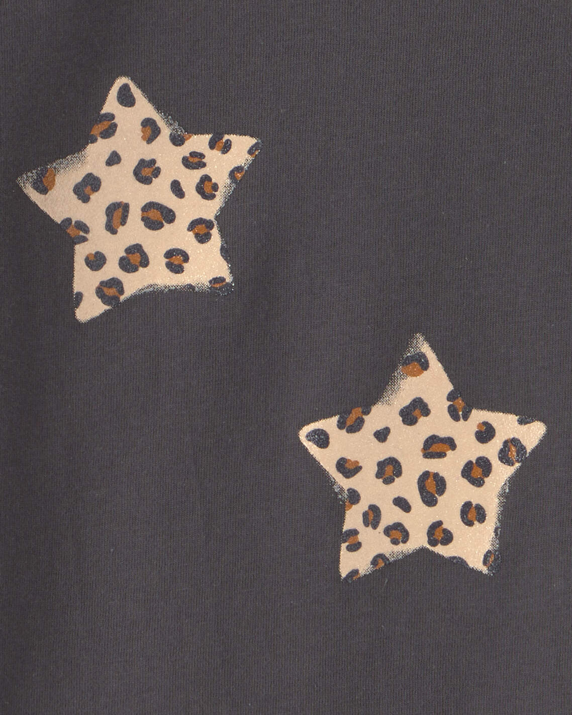 Toddler Girl Leopard Star Long-Sleeve Graphic Tee - Black