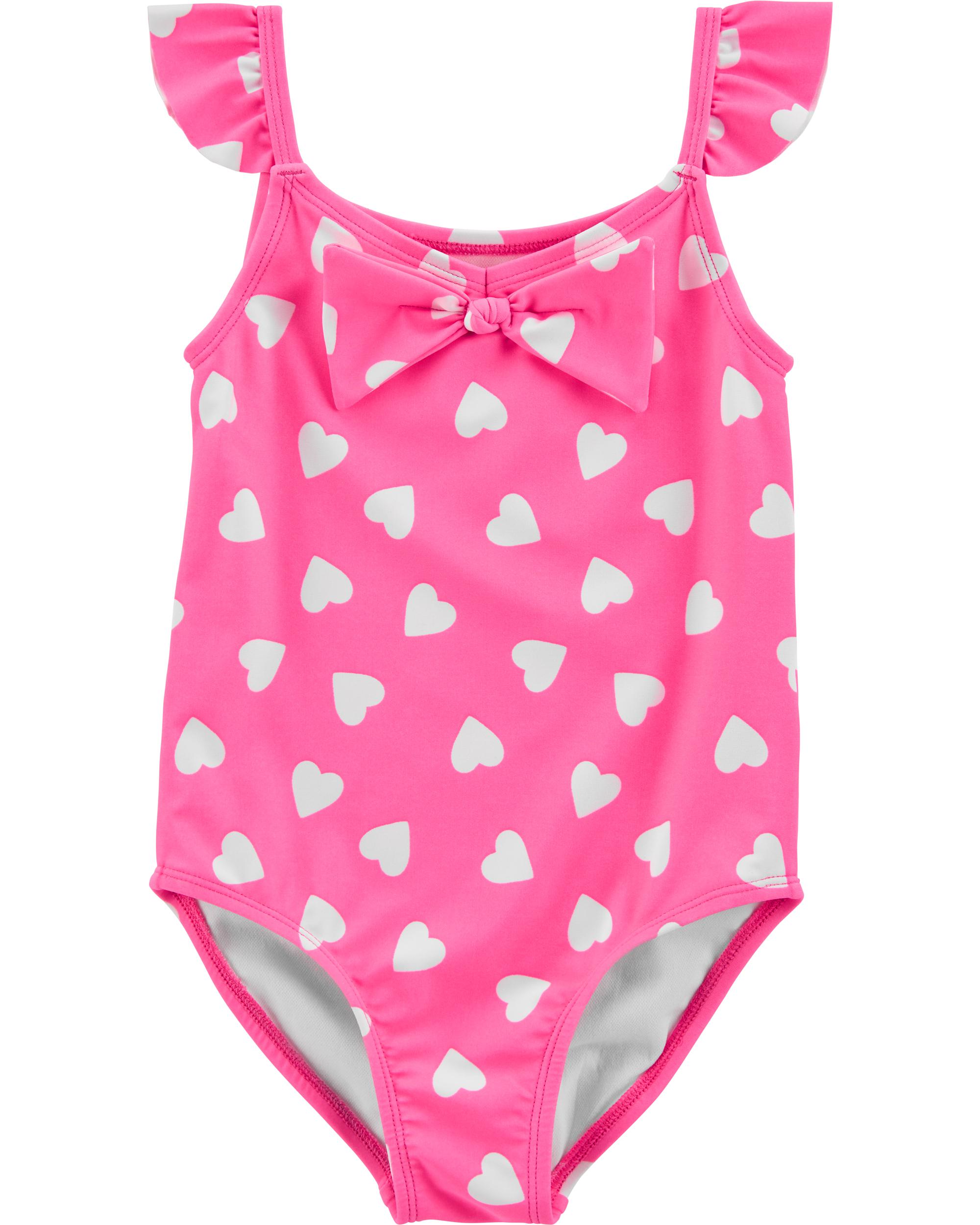 TODDLER GIRL HEART PEACE SIGN Turquoise Green bathing swim suit NWT 24m