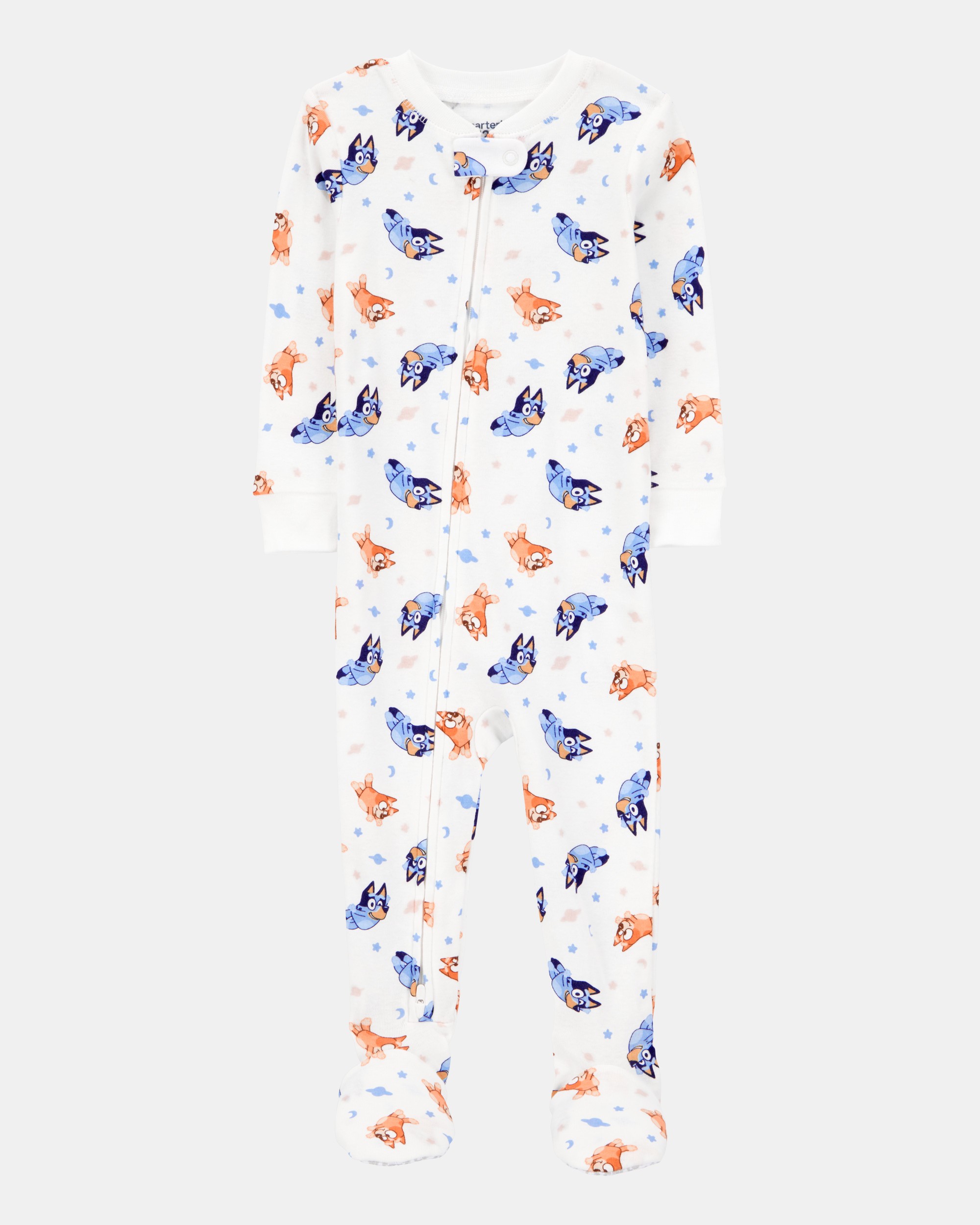 Baby Bluey Snug Fit Cotton Footie 1-Piece Pyjamas