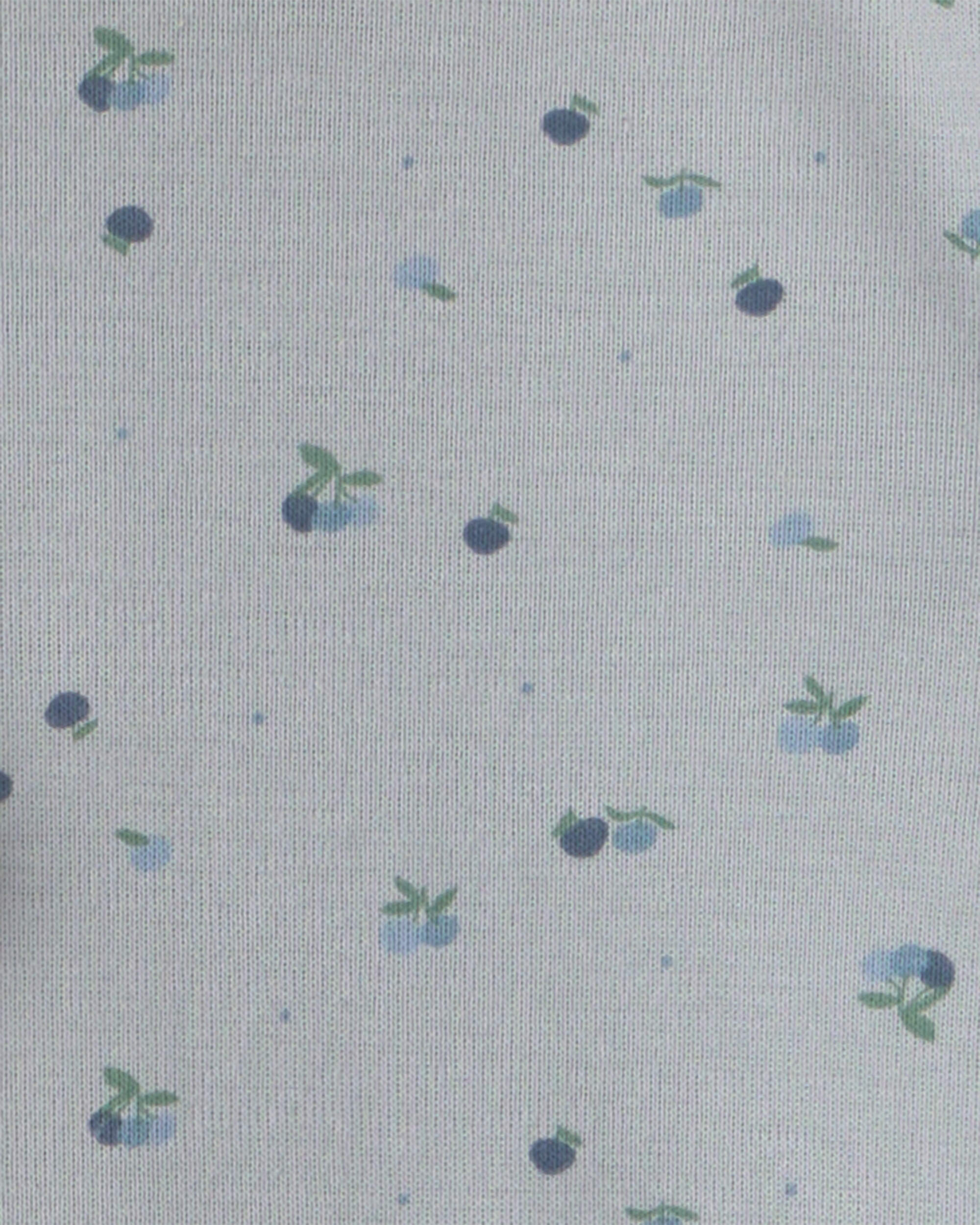 Baby Girl 3-Piece Blueberry Bodysuit & Pant Set - Blue/Ivory