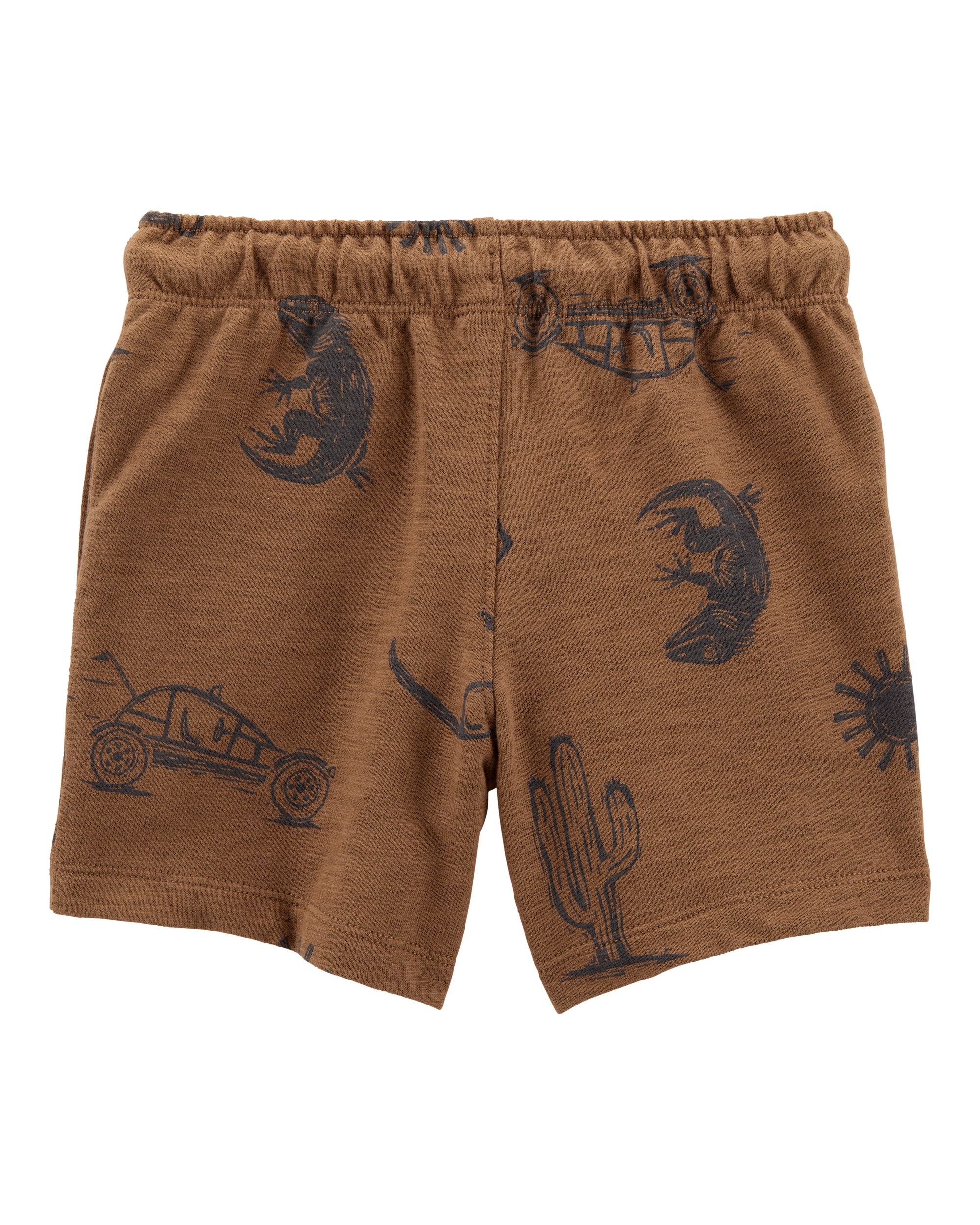 Baby Desert Pull-On Cotton Shorts - Brown