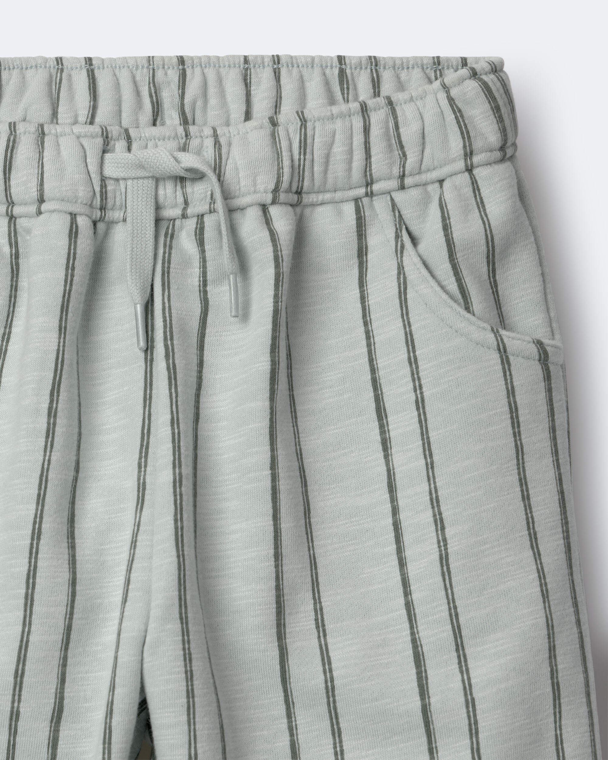 Toddler Striped French Terry Pocket Pants - Sage
