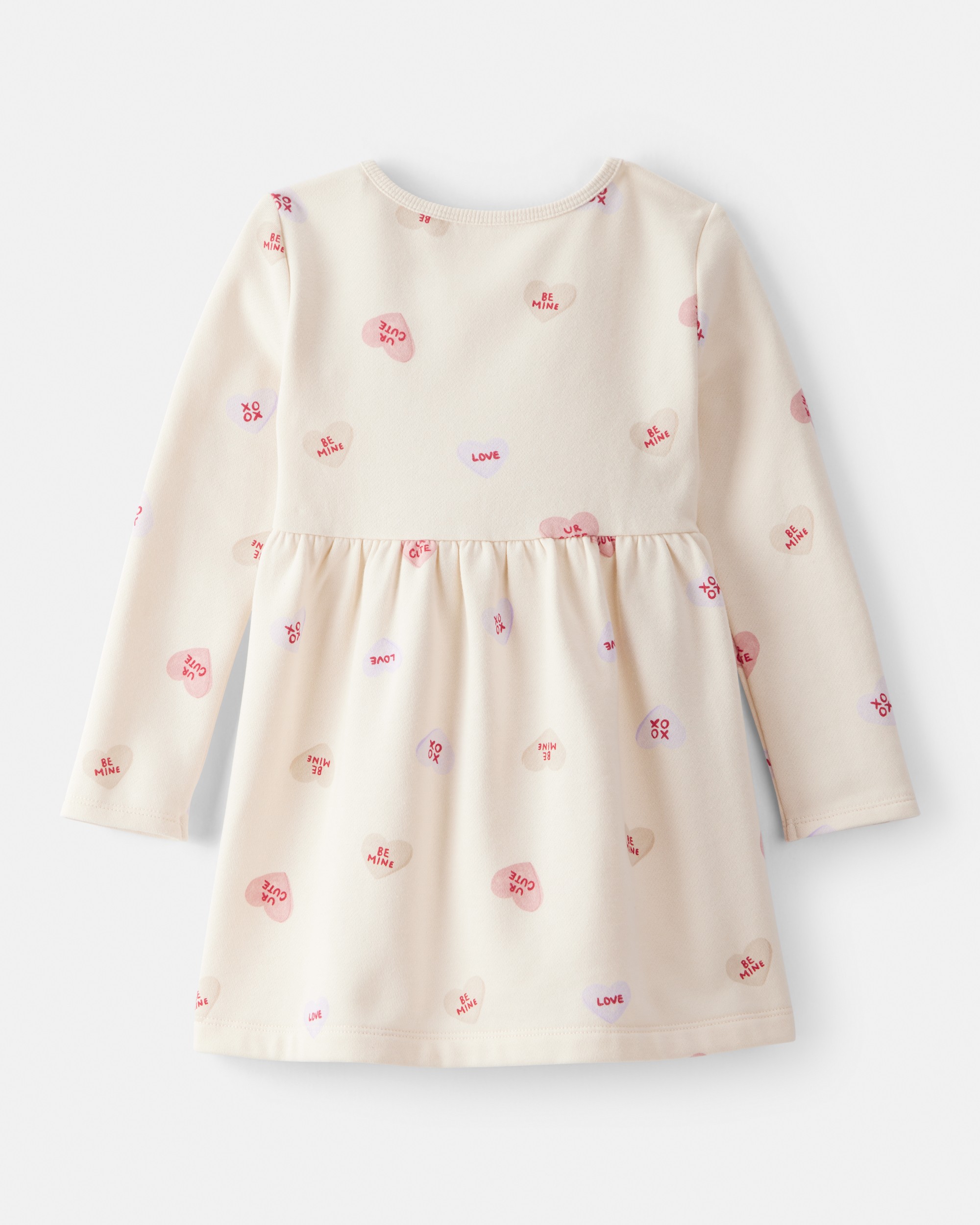 Toddler Girl Valentine's Day Heart Dress - Ivory