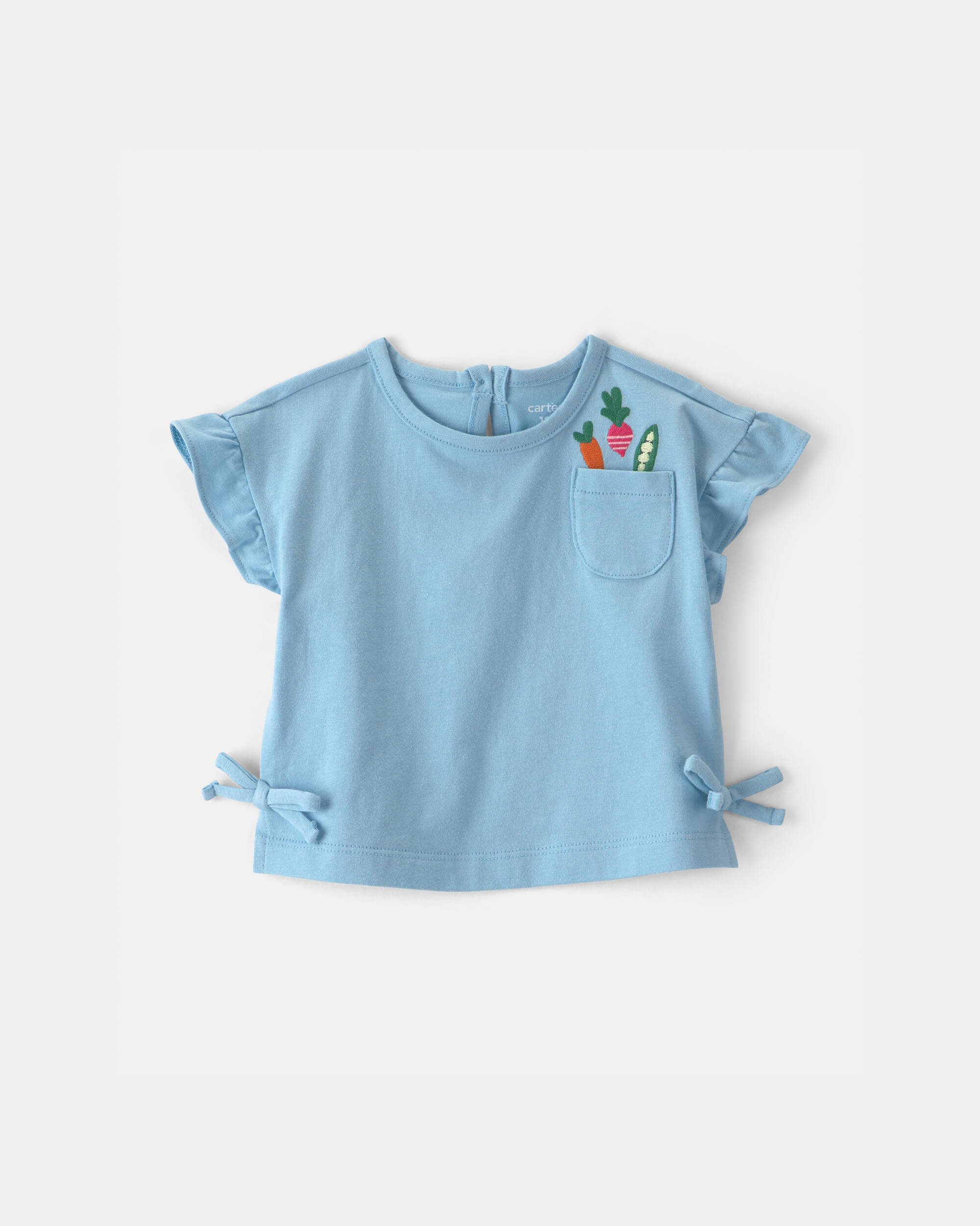 Baby Girl Veggie Short-Sleeve Top - Blue