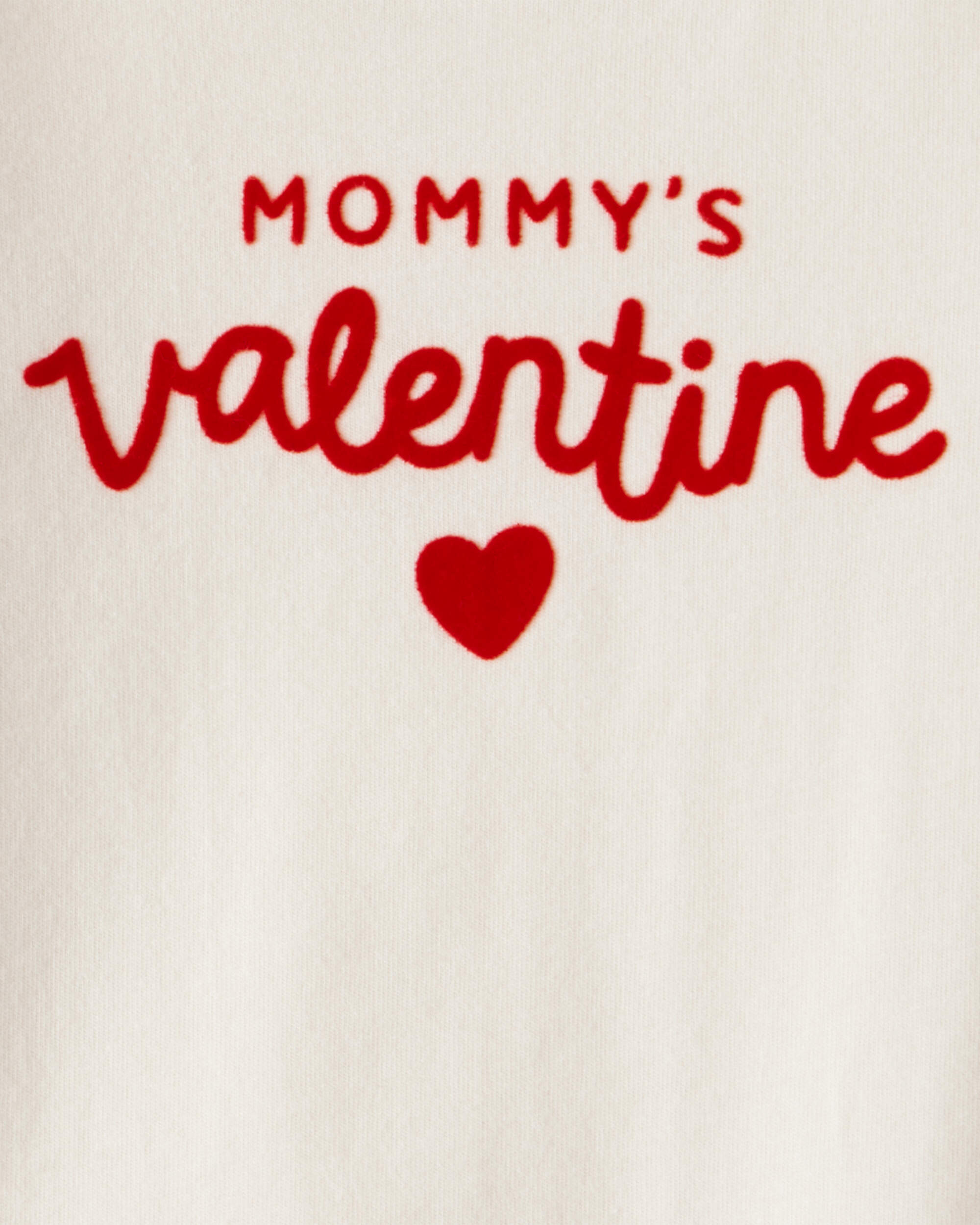 Baby Boy Mommy's Valentine Long-Sleeve Graphic Bodysuit - Cream