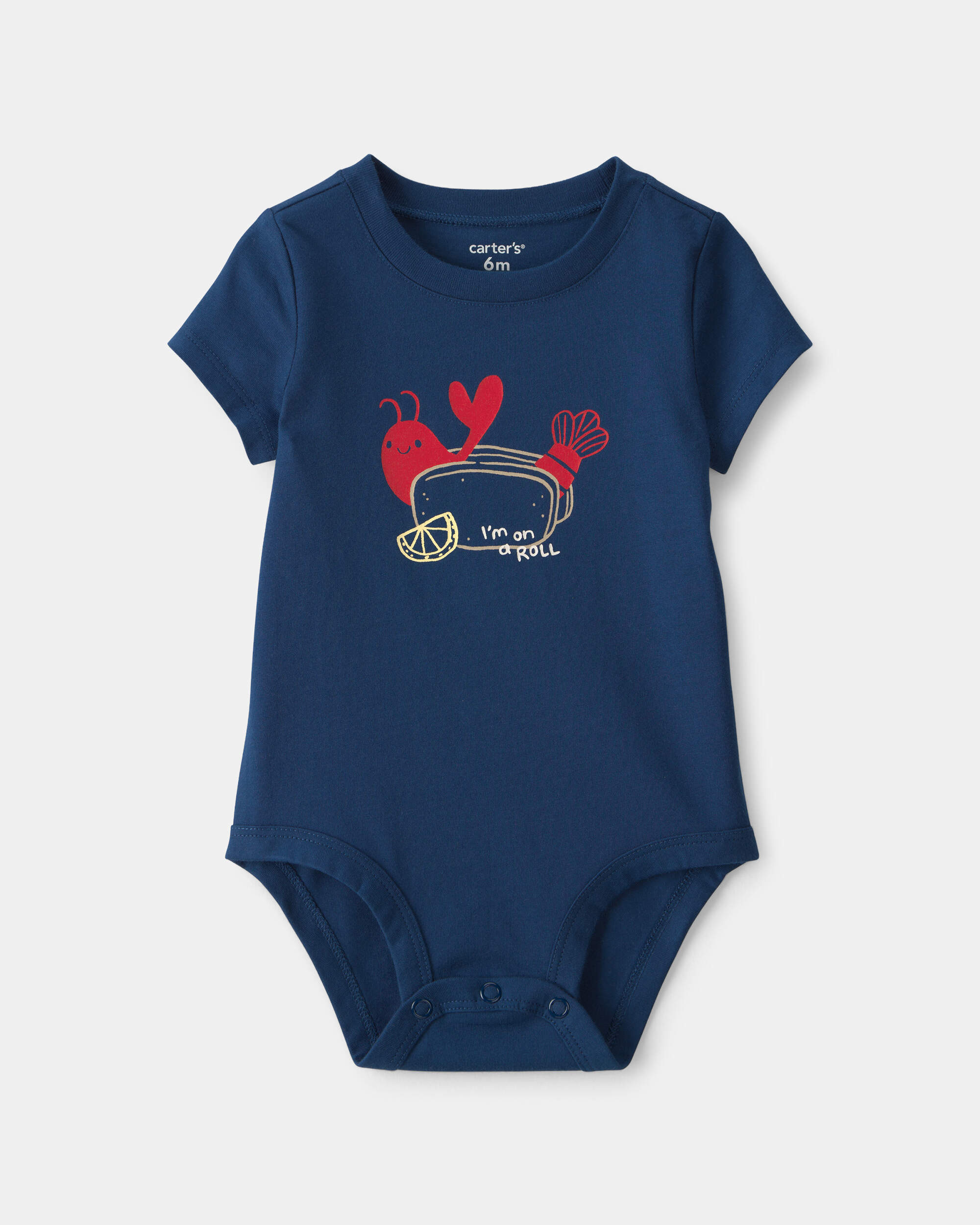 Baby Lobster Graphic Bodysuit - Blue