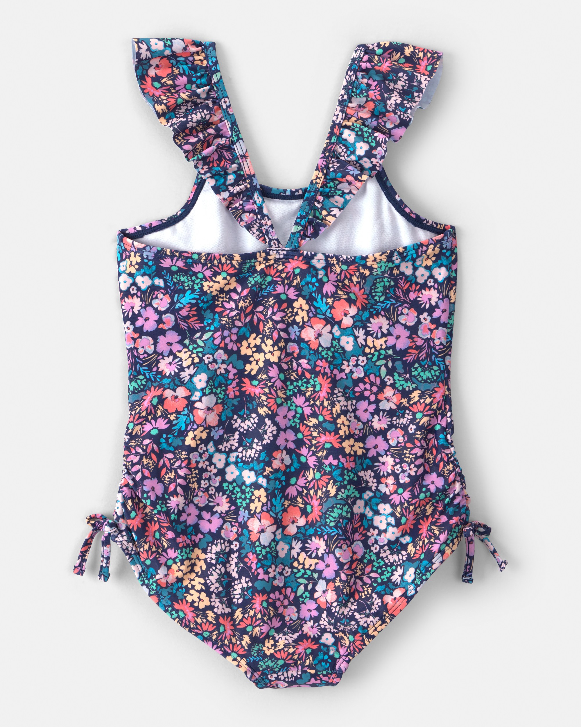 Girls Floral 1-Piece Swimsuit