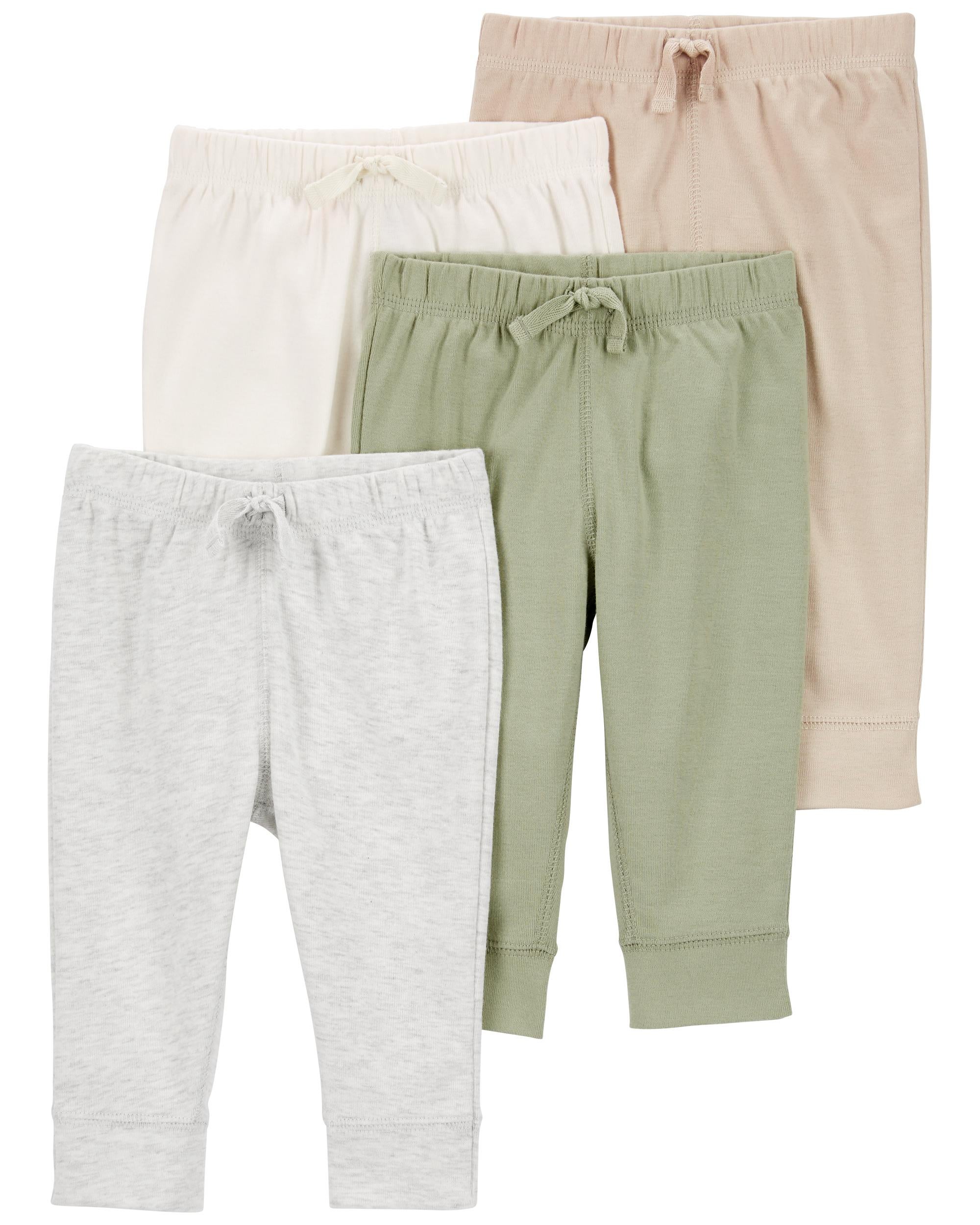 Baby girl deals pull on pants