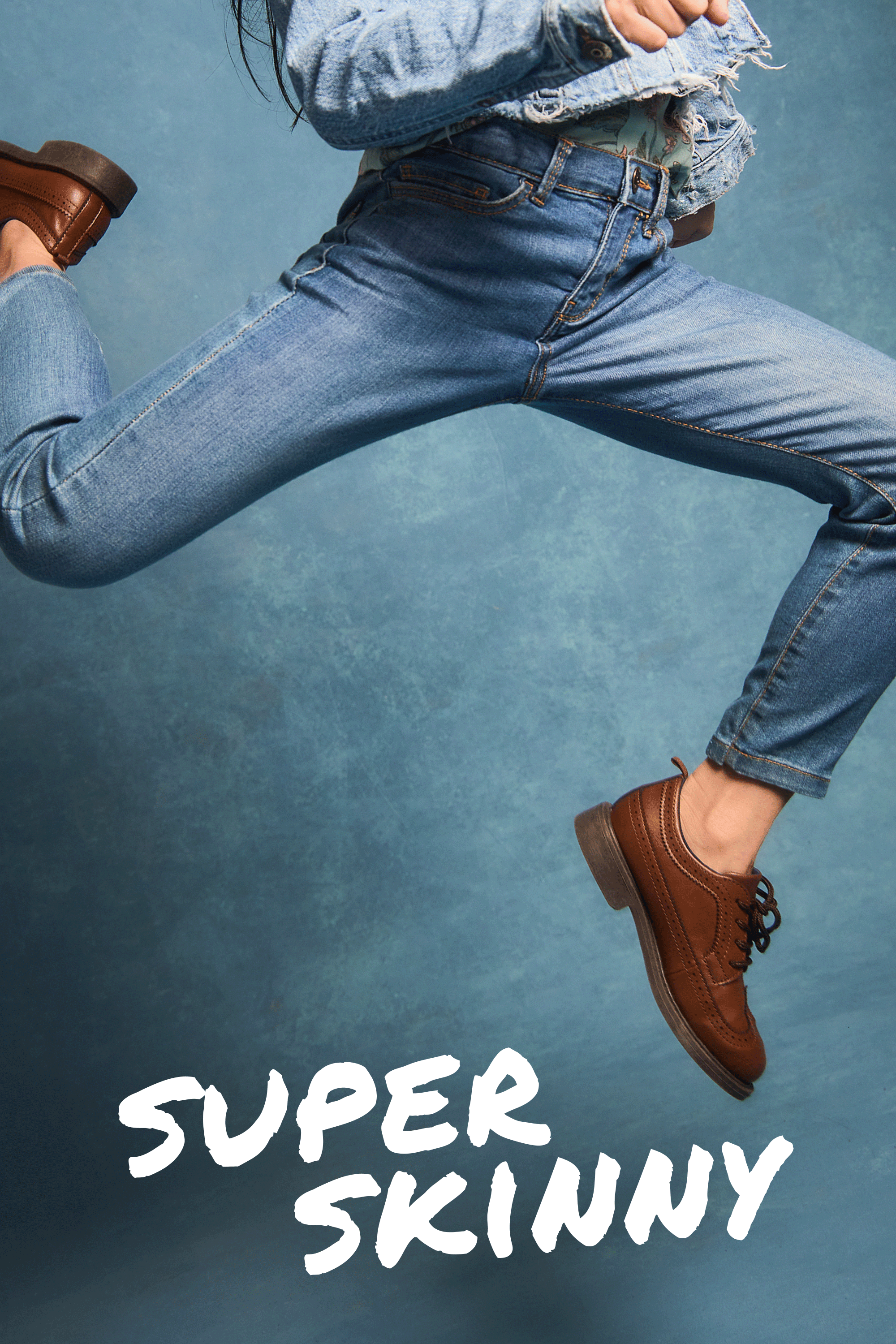 Kid Skinny Jeans in Lagoon Blue Wash
