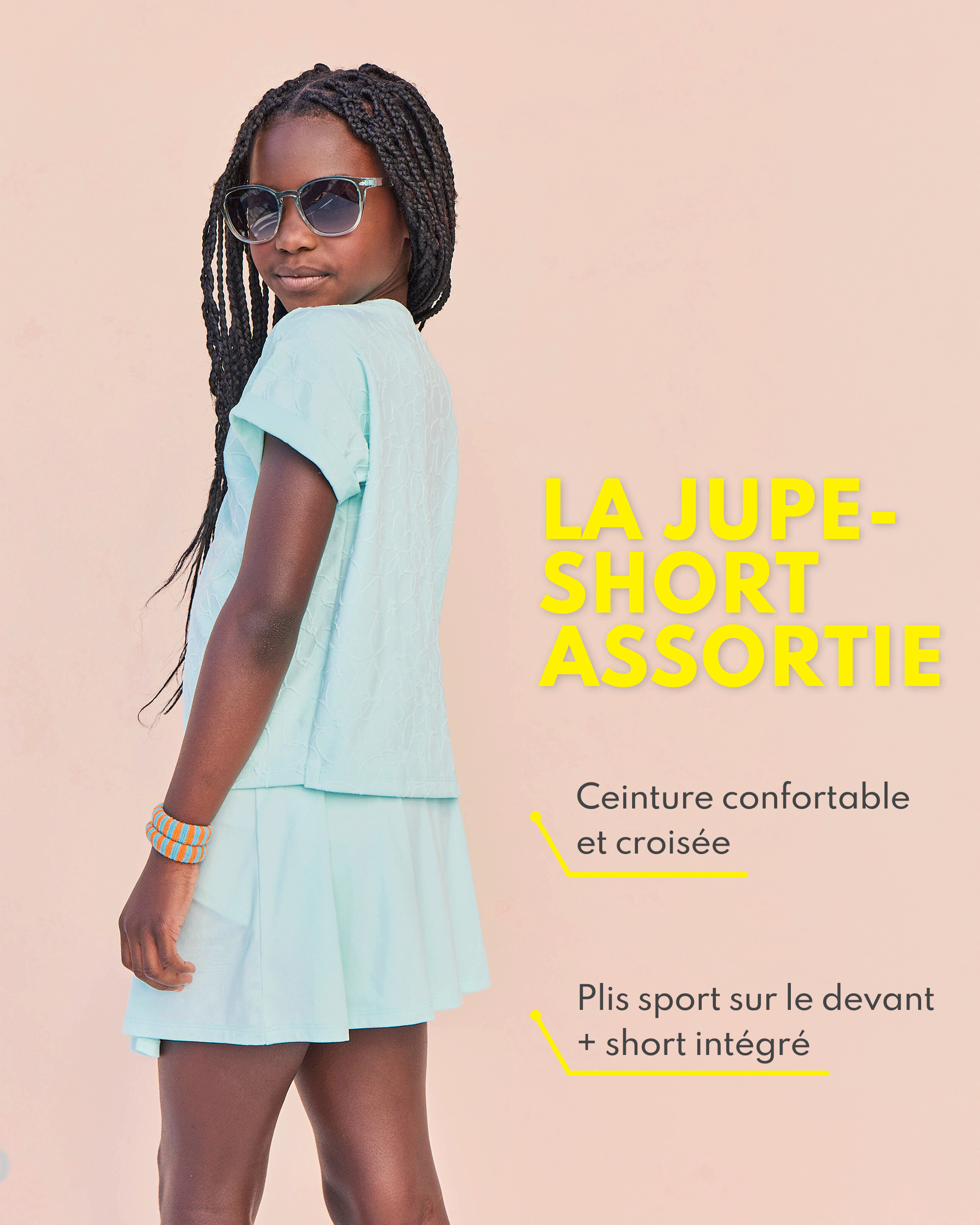 Filles - Jupe-short de sport - Noir
